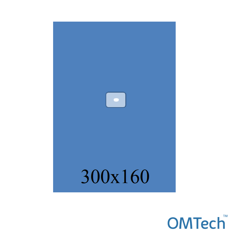 Покриття операційне OMTech™ для артроскопії №1 300см х 160см з гумовою еластичною манжетою (з отвором діаметром 10 см) (СМС - 35 г/м2), стерильне